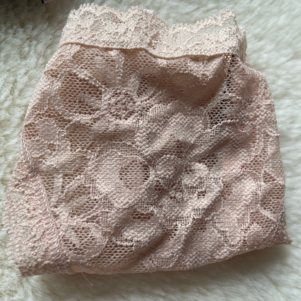 Floral laced Light Pink Victoria Secret G string
